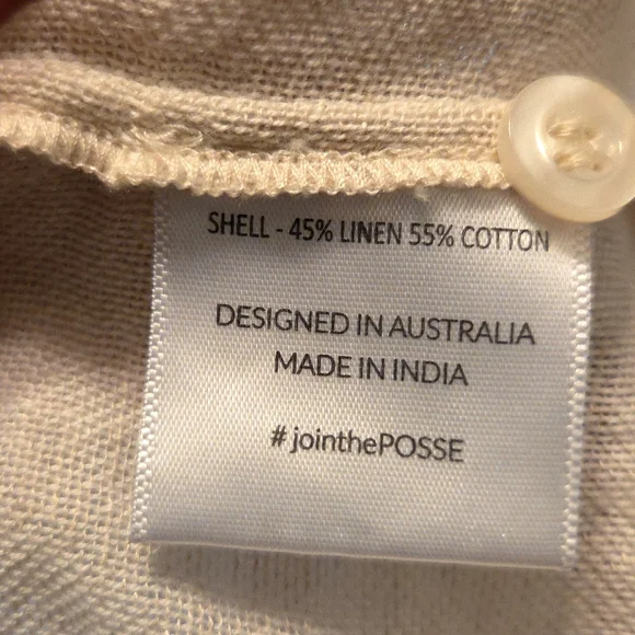 POSSE Lula Shirt - Natural Oversized Button Down Womens Lagenlook - Picture 9 of 9